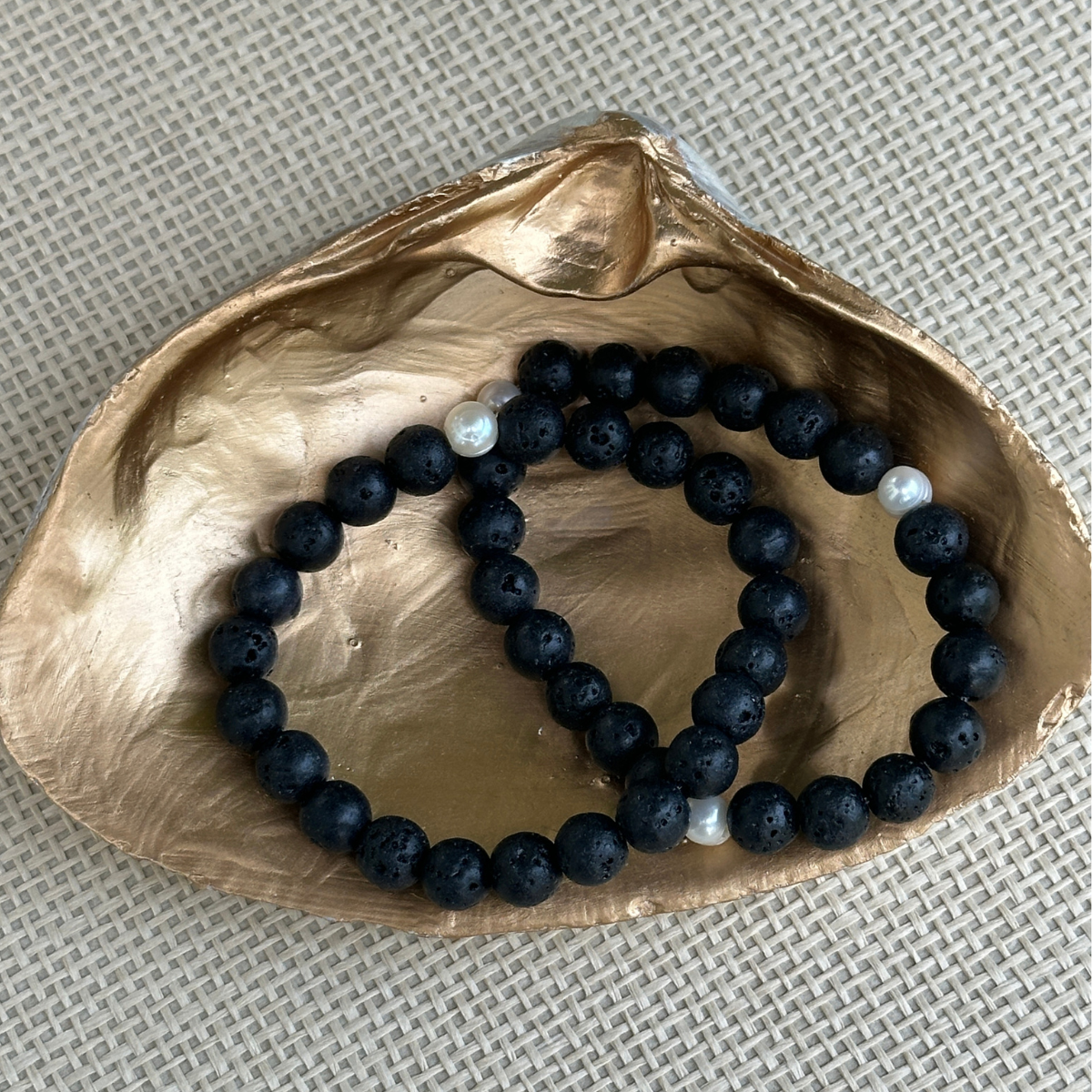 Wish Dish with Lava Bead Bracelets